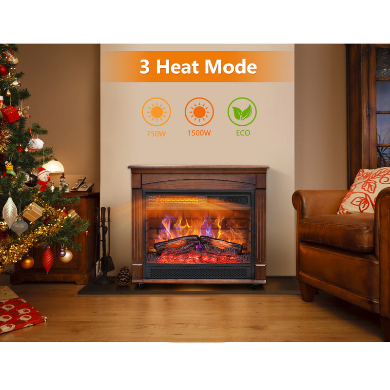 Walnut Wood Fireplace Stove