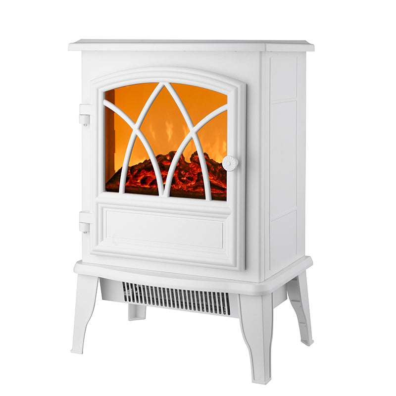 White Fireplace Stover Infrared Heater
