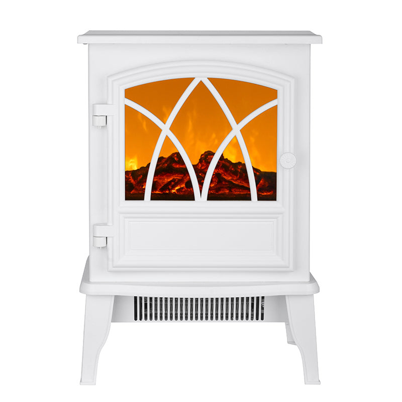 White Fireplace Stover Infrared Heater