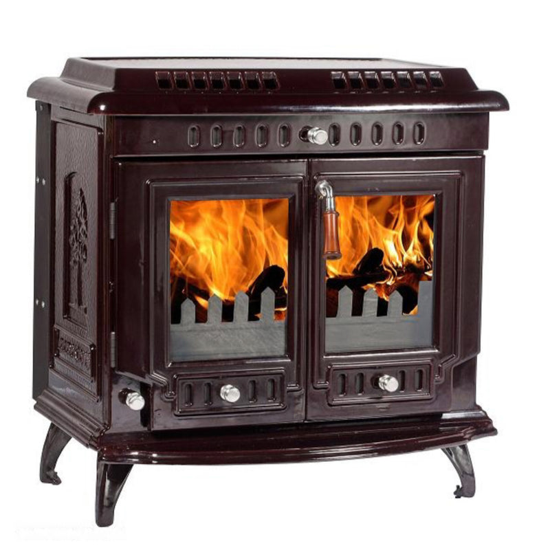 Modern stainless steel freestanding fireplace heater