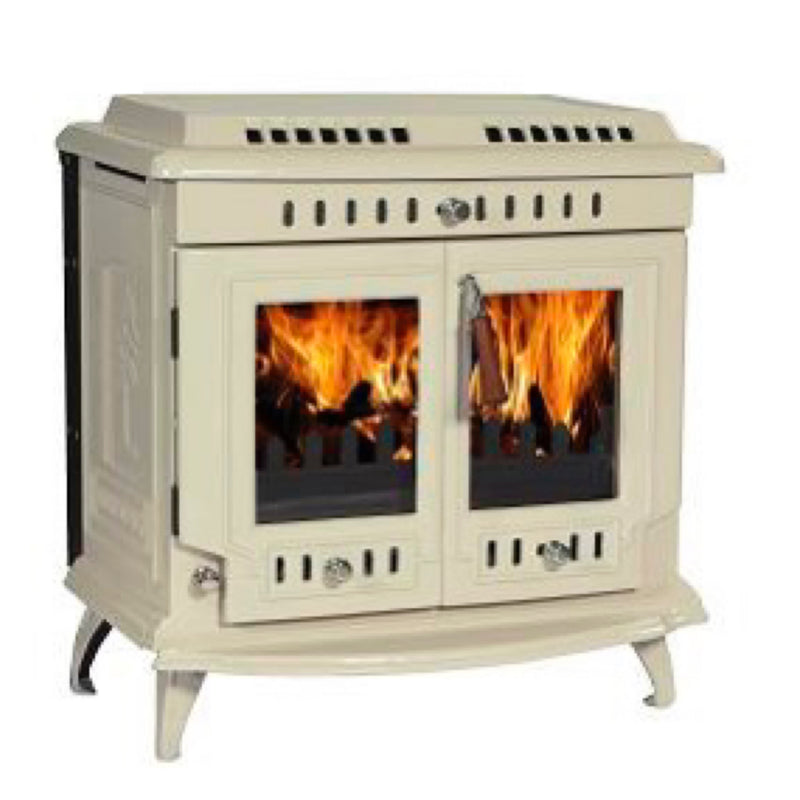 Modern stainless steel freestanding fireplace heater