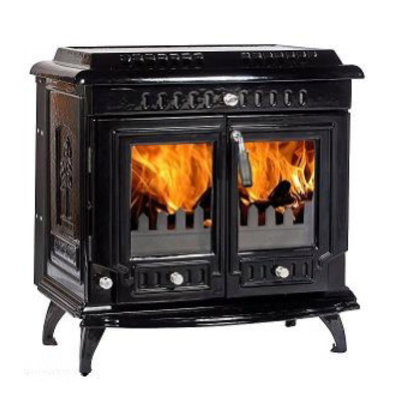Modern stainless steel freestanding fireplace heater