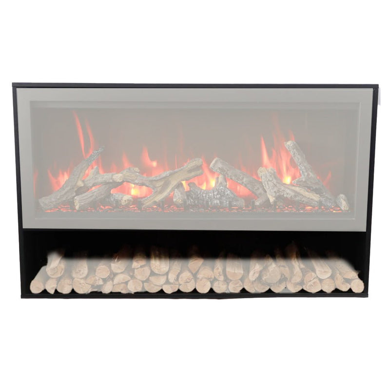Amantii Contemporary Pedestal with Storage Department for Traditional Series Electric Fireplace - Outside Town