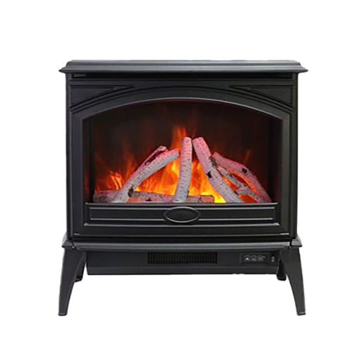Amantii Lynwood E50 Freestanding Cast Iron Electric Fireplace Stoves with Logs - Outside Town