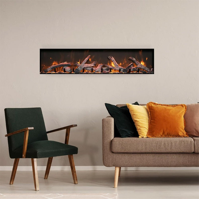 Amantii Panorama Deep Extra Tall Lumina 50 - Inch Indoor/Outdoor Built - In Smart Electric Fireplace - Outside Town