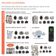 Amantii Panorama Deep Extra Tall Lumina 50 - Inch Indoor/Outdoor Built - In Smart Electric Fireplace - Outside Town