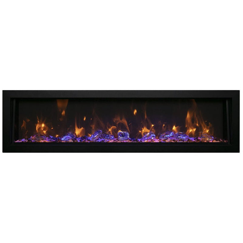 Amantii Panorama Deep Extra Tall Lumina 50 - Inch Indoor/Outdoor Built - In Smart Electric Fireplace - Outside Town