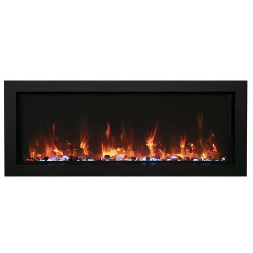 Amantii Panorama Extra Slim Built - In Smart Indoor Electric Fireplace - Outside Town