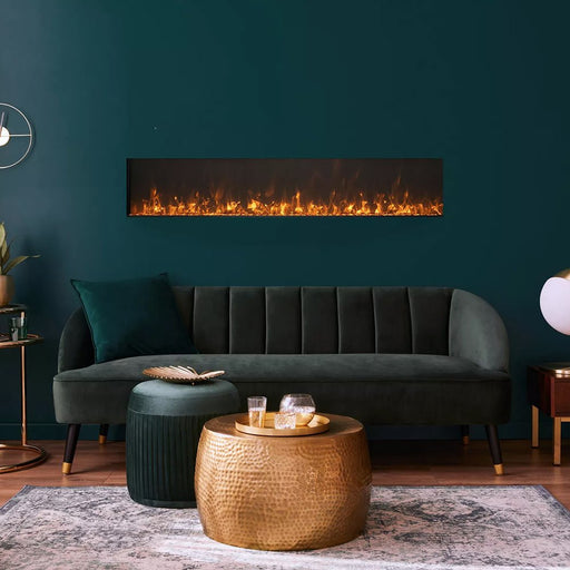 Amantii Panorama Extra Slim Built - In Smart Indoor Electric Fireplace - Outside Town