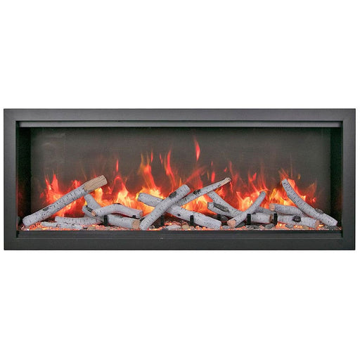 Amantii Symmetry Extra Tall Indoor/Outdoor Built - In Smart Electric Fireplace - Outside Town