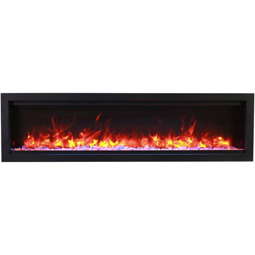 Amantii Symmetry Lumina 88 Inch Built - In Smart Electric Fireplace - Outside Town