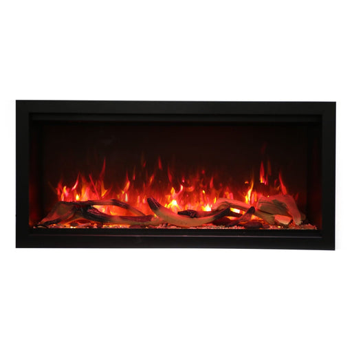 Amantii Symmetry Smart Extra Tall 34 Inch Indoor/Outdoor Built - In Electric Fireplace - Outside Town