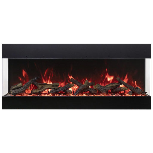Amantii Tru - View Bespoke 85 - Inch Indoor/Outdoor Built - In 3 - Sided Smart Electric Fireplace - Outside Town