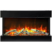 Amantii Tru - View Slim 72 - Inch Indoor/Outdoor Built - In 3 - Sided Smart Electric Fireplace - Outside Town
