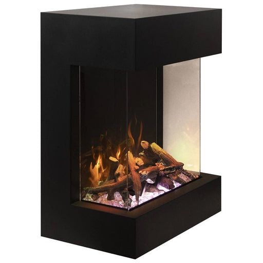 Amantii Tru - View The Cube Lumina Indoor Outdoor 3 - Sided Electric Fireplace - Outside Town