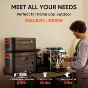 Jackery Explorer 2000 Plus Portable Power Station 2042Wh Capacity 3000W - Outside Town