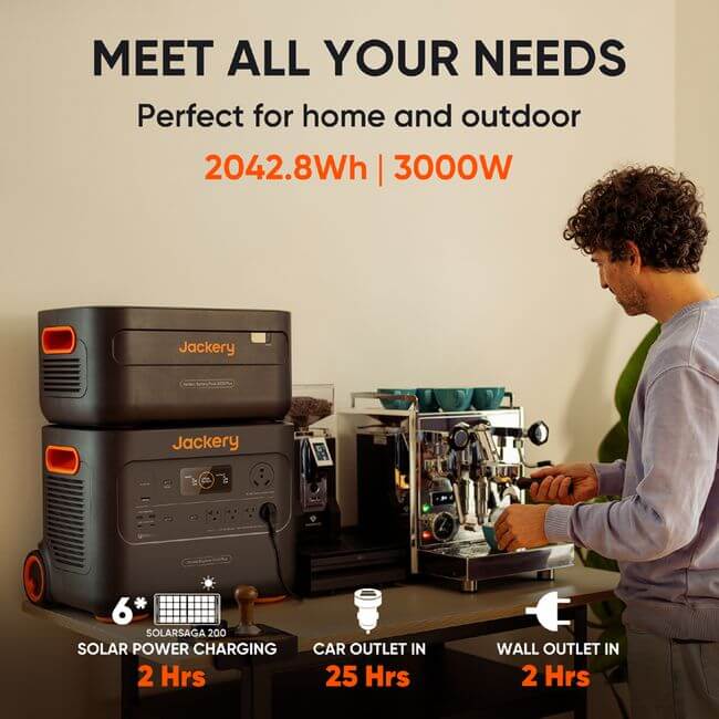 Jackery Explorer 2000 Plus Portable Power Station 2042Wh Capacity 3000W - Outside Town