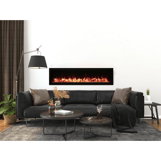 Remii 45 - Inch Extra Slim Indoor or Outdoor Built - In Electric Fireplace - Outside Town