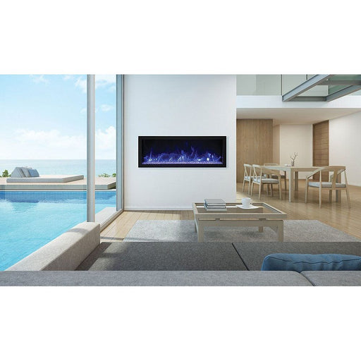 Remii 45 - Inch Extra Slim Indoor or Outdoor Built - In Electric Fireplace - Outside Town