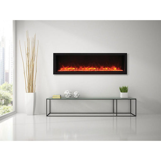 Remii 55 - Inch Extra Slim Indoor or Outdoor Built - In Electric Fireplace - Outside Town