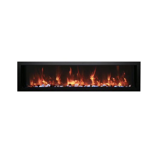 Remii 65 - Inch Extra Slim Indoor or Outdoor Built - In Electric Fireplace - Outside Town