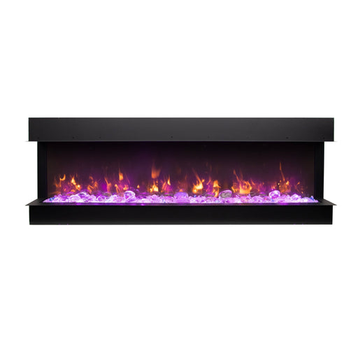 Remii BAY - SLIM 40 inches Indoor/Outdoor 3 - Sided Electric Fireplace - Outside Town