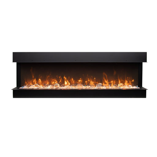 Remii BAY - SLIM 50 - Inch Indoor/Outdoor 3 - Sided Electric Fireplace - Outside Town