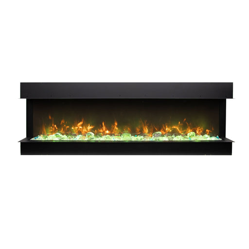 Remii BAY - SLIM 60 - Inch Indoor/Outdoor 3 - Sided Electric Fireplace - Outside Town