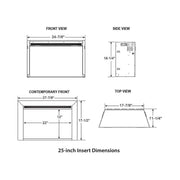 SimpliFire 25 - In Electric Fireplace Insert - Outside Town