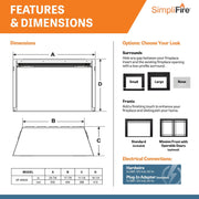 SimpliFire 25 - In Electric Fireplace Insert - Outside Town