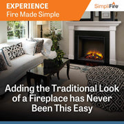 SimpliFire 30 - In Built - In Electric Fireplace w/ Trim Kit - Outside Town