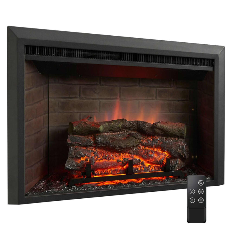 SimpliFire 32 - In Built - In Electric Fireplace Insert No Trim - Outside Town