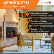 SimpliFire 32 - In Built - In Electric Fireplace Insert No Trim - Outside Town