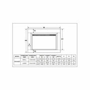 SimpliFire 32 - In Built - In Electric Fireplace Insert with Large Surround Trim - Outside Town
