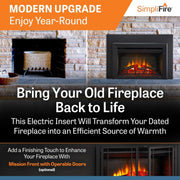 SimpliFire 35 - In Electric Fireplace Insert - Outside Town