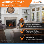 SimpliFire 35 - In Electric Fireplace Insert - Outside Town