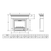 SimpliFire 36 - in Inception Firebox with Wescott Mantel & Folio Decorative Front - Outside Town
