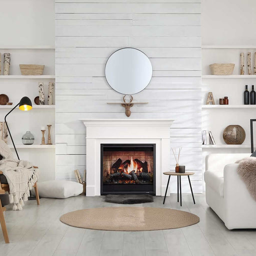 SimpliFire 36 - in Inception Firebox with Wescott Mantel & Folio Decorative Front - Outside Town