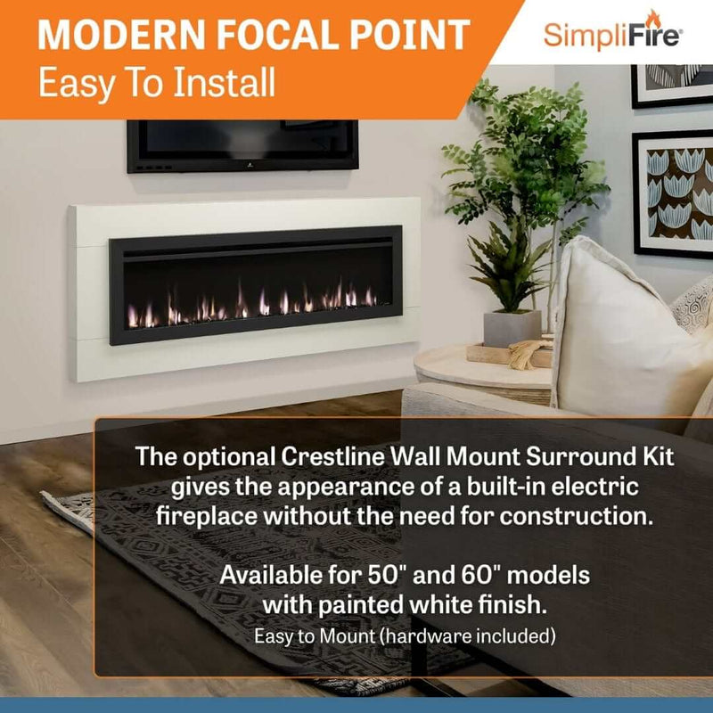 SimpliFire 40 - in Allusion Slim Linear Electric Fireplace - Outside Town