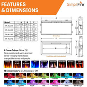 SimpliFire 40 - in Allusion Slim Linear Electric Fireplace - Outside Town
