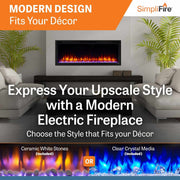 SimpliFire 50 - in Allusion Platinum Wall Mount Electric Fireplace - Outside Town