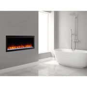 SimpliFire 50 - in Allusion Platinum Wall Mount Electric Fireplace - Outside Town