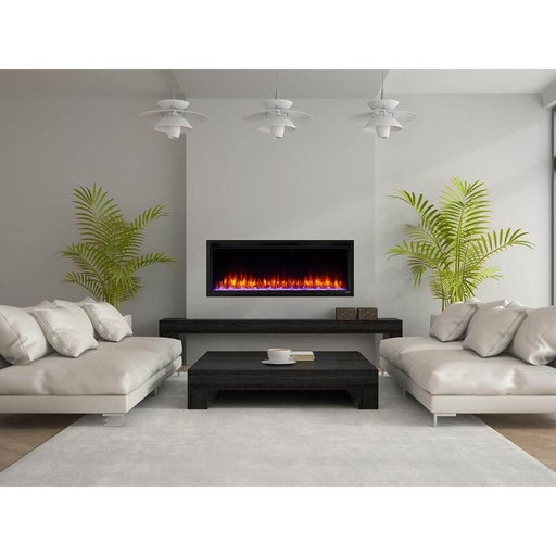 SimpliFire 50 - in Allusion Platinum Wall Mount Electric Fireplace - Outside Town
