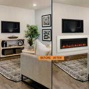 SimpliFire 50 - in Allusion Slim Linear Electric Fireplace - Outside Town