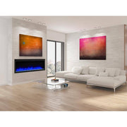 SimpliFire 60 - in Allusion Platinum Wall Mount Electric Fireplace - Outside Town
