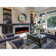 SimpliFire 60 - in Allusion Platinum Wall Mount Electric Fireplace - Outside Town