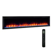 SimpliFire 72 - in Allusion Platinum Wall Mount Electric Fireplace - Outside Town