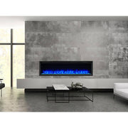 SimpliFire 72 - in Allusion Platinum Wall Mount Electric Fireplace - Outside Town