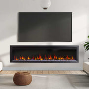 SimpliFire 72 - in Allusion Slim Linear Electric Fireplace - Outside Town