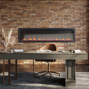 SimpliFire 72 - in Allusion Slim Linear Electric Fireplace - Outside Town